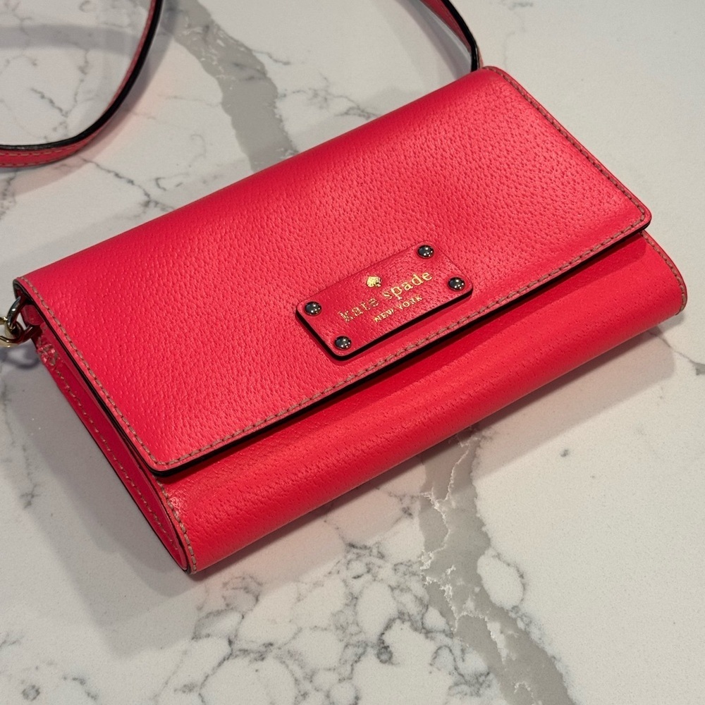 Kate Spade Vibrant Pink Crossbody/Clutch - Picture 10 of 10